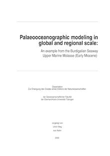 Palaeooceanographic modeling in global and regional scale [Elektronische Ressource] : an example from the Burdigalian Seaway, Upper Marine Molasse (Early Miocene) / vorgelegt von Ulrich Bieg