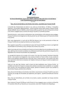 Tribune élus de droite du Val-de-Marne pour Fillon