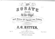 Partition complète, Dritte Sonate für die Orgel, A minor, Ritter, August Gottfried