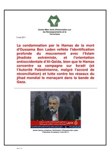 La condamnation par le Hamas de la mort d'Oussama Ben Laden ...