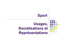 Sport Usages, Socialisations et Représentations
