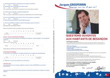 Questionnaire Jacques Grosperrin