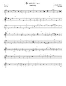 Partition ténor viole de gambe 2, octave aigu clef, Airs pour 4 violes de gambe par John Jenkins