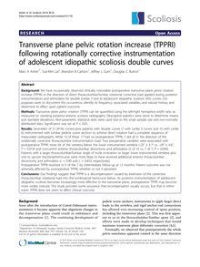 Transverse plane pelvic rotation increase (TPPRI) following rotationally corrective instrumentation of adolescent idiopathic scoliosis double curves