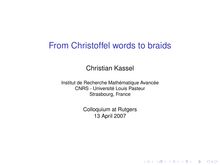 From Christoffel words to braids