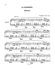 Partition , La primavèra, Fleurs de champs, Quatre mélodies pour piano