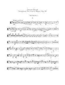 Partition Trombone 1, 2, 3, Tuba, Symphony No.8, Symfonie č.8, G major