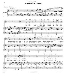 Partition complète (low voix), Adelaide, B♭ major, Beethoven, Ludwig van