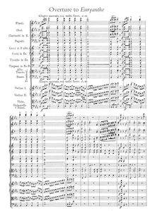 Partition complète, Euryanthe, Grosse heroisch-romantische Oper in drei Akten par Carl Maria von Weber