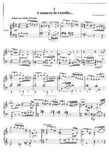 Partition complète,  Santa Ana, Suite Elegica en Piano, Santos Carrión, Julián