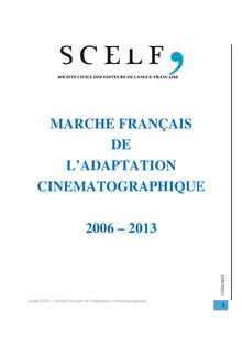 Marché français de l adaptation cinématographie - Étude de la SCELF