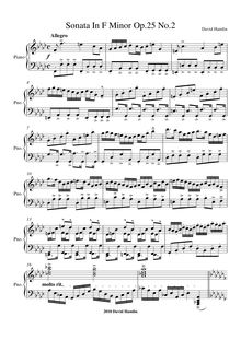 Partition complète, Piano Sonata No.7 en F minor, F minor, Hamlin, David
