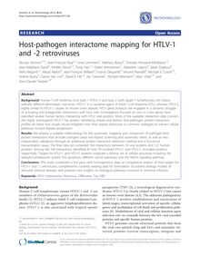 Host-pathogen interactome mapping for HTLV-1 and -2 retroviruses