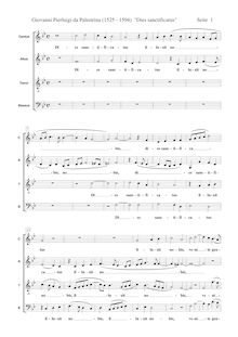 Partition complète, Dies sanctificatus, Palestrina, Giovanni Pierluigi da
