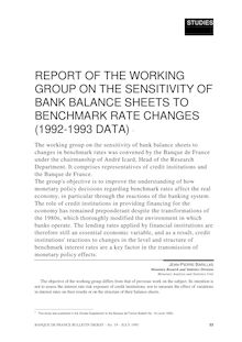 Sensitivity of Bank Balance Sheets to Benchmark Rate Changes