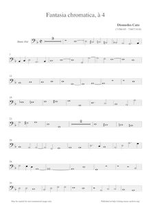 Partition viole de basse , partie, Fantasia Chromatica, Cato, Diomedes