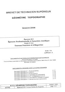 Travaux fonciers et d expertise 2006 BTS Géomètre topographe