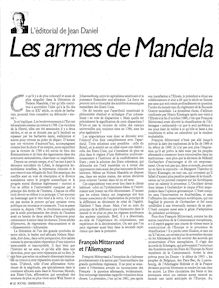 L éditorial de Jean Daniel après la libération de Nelson Mandela (publié dans "le Nouvel Observateur" du 15 février 1990)
