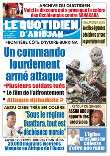 Le Quotidien d’Abidjan n°2861 - Du Vendredi 12 juin 2020