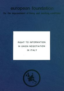 Right to information in Union negotiation in Italy
