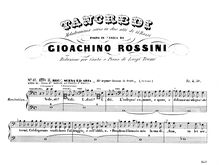 Partition Act II, Tancredi, Melodramma eroico in due atti, Rossini, Gioacchino