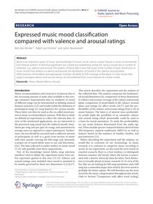 Expressed music mood classification compared with valence and arousal ratings