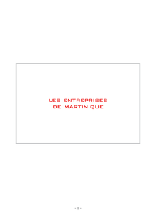 Les entreprises de la Martinique
