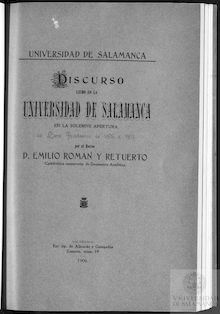 Desequilibrio mental contemporáneo y sus causas : discurso leído en la Universidad de Salamanca en la solemne apertura del curso académico de 1906 a 1907