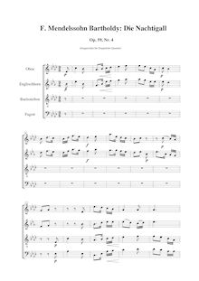 Partition , Die Nachtigall - Score et parties, 6 chansons im Freien zu singen, Op.59
