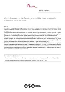 Chu Influences on the Development of Han bronze vessels - article ; n°1 ; vol.44, pg 84-99