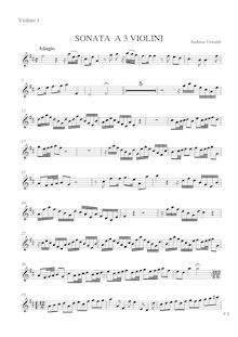 Partition violon 1, Sonata pour 3 violons, Oswald, Andreas