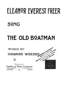 Partition , pour Old Boatman, chansons, Op.23, Freer, Eleanor Everest