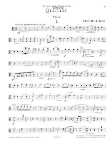 Partition viole de gambe, corde quatuor, Op.24, C major, Seitz, Albert