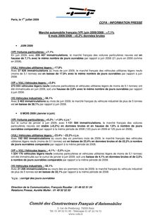Ccfa   information presse marché automobile français (vp) juin