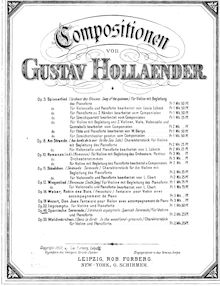 Partition complète, Spanish Serenade, Op.49, G major, Hollaender, Gustav