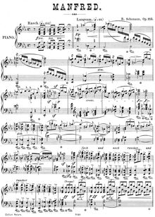 Partition Transcription pour Piano Solo, Manfred, Op.115, Schumann, Robert