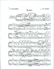 Partition basson 1/2, Piano Concerto No.5, Cinquième concertoo pour le piano