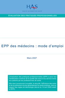 EPP des médecins  mode d’emploi