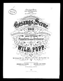 Partition de piano et Solo , partie, Gesangs Scene, Popp, Wilhelm