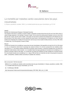 La mortalité par maladies cardio-vasculaires dans les pays industrialisés - article ; n°3 ; vol.2, pg 87-100