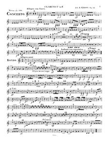 Partition trompette (Clarino) 1,2 (en F, D), violoncelle Concerto, Op.14