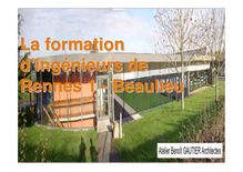 La formation d ingénieurs de Rennes 1 - Beaulieu