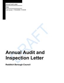17 March 2006 REDDITCH BC Annual Audit and Inspection  Letter