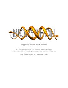 Biopython Tutorial and Cookbook