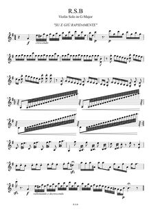 Partition , Su e giu rapidamente, pièces pour violon, Various, RSB