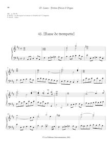 Partition 4, (Basse de trompette), Petites Pièces d Orgue, Lanes, Mathieu