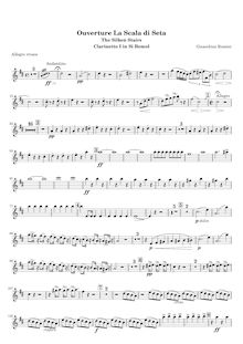 Partition clarinette 1 (B♭, transposed), La scala di seta, Farsa comica in un atto