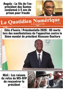 Quotidien numérique d’Afrique n°1487 - du samedi 15 août 2020