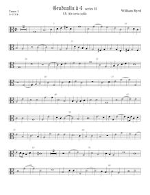 Partition ténor viole de gambe 1, alto clef, Gradualia II, Gradualia: seu cantionum sacrarum, liber secundus par William Byrd