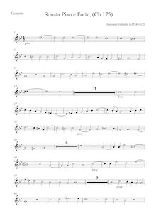 Partition parties, Sonata Pian e Forte, Ch. 175, Gabrieli, Giovanni